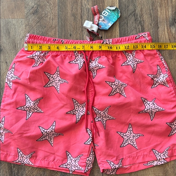 Inbox Pink Starfish Swim Trunks Large New With Tags - Picture 2 of 7